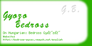 gyozo bedross business card